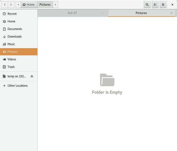  Fedora 27 Workstation - Окно программы без кнопок