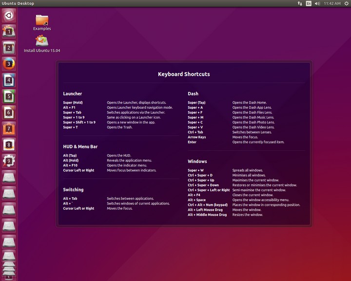 Рабочий стол Ubuntu 15.04